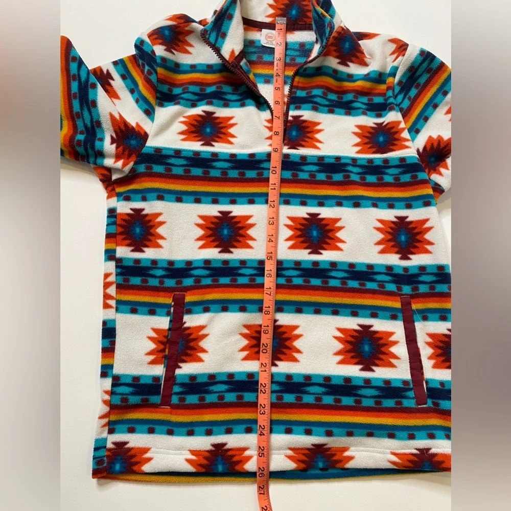 Wonder Nation Western Quarter Zip Fleece Pullover kids XXL